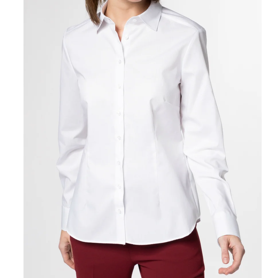 Elegant White Orchid Classic Blouse for Women